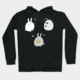 Cute bunnies sticker pack Hoodie